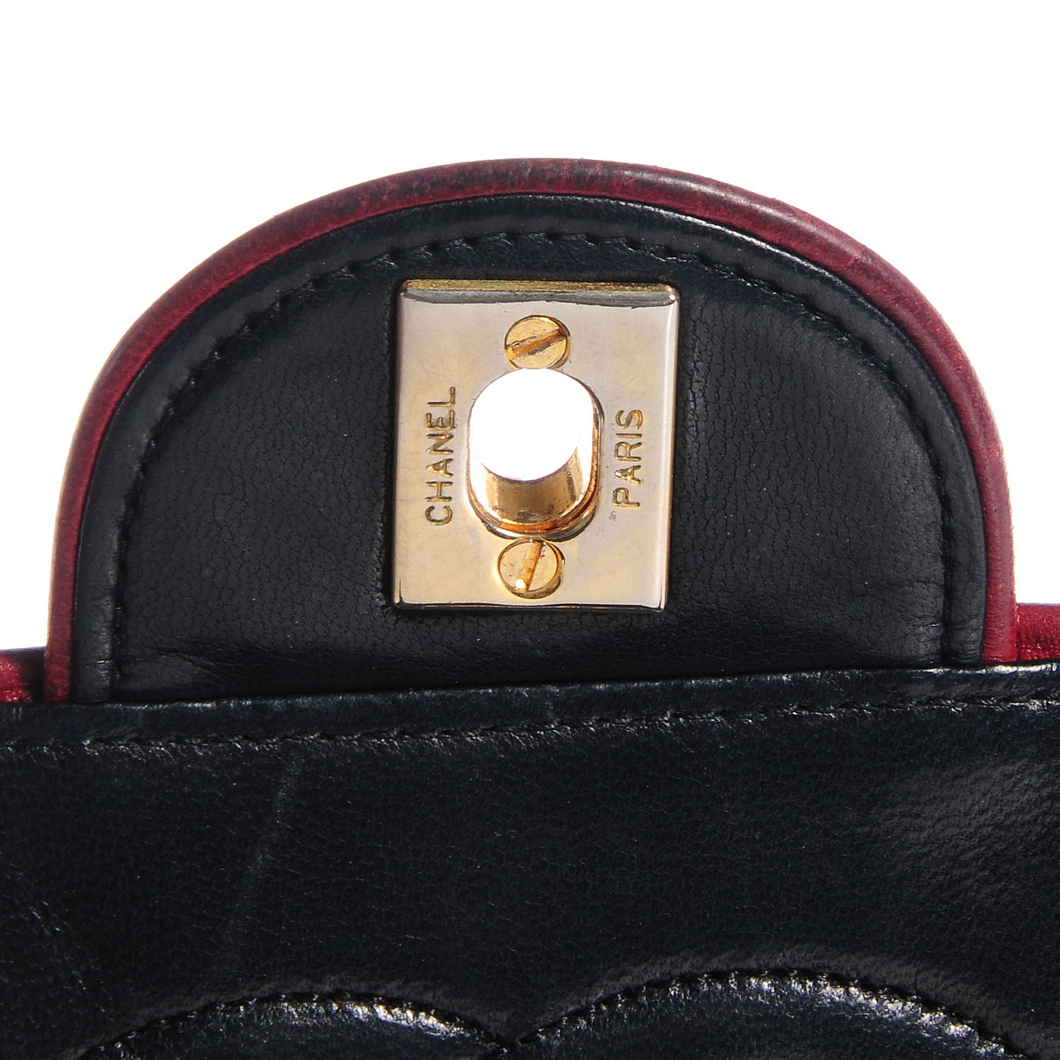 Chanel Lambskin Quilted Bi-Color Small Single Flap Black 5 of 9
