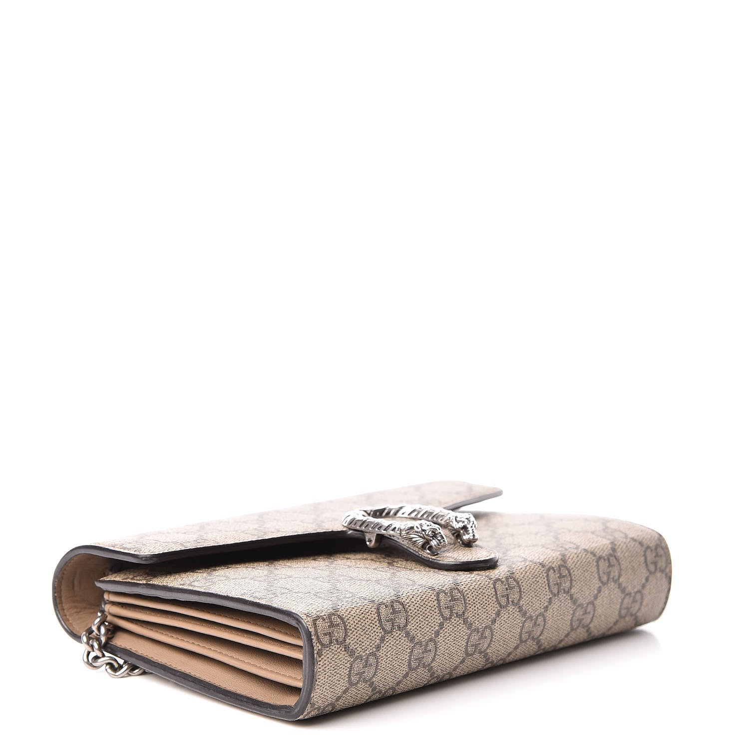 Gucci GG Supreme Monogram Mini Dionysus Chain Wallet Beige Taupe 4 of 11