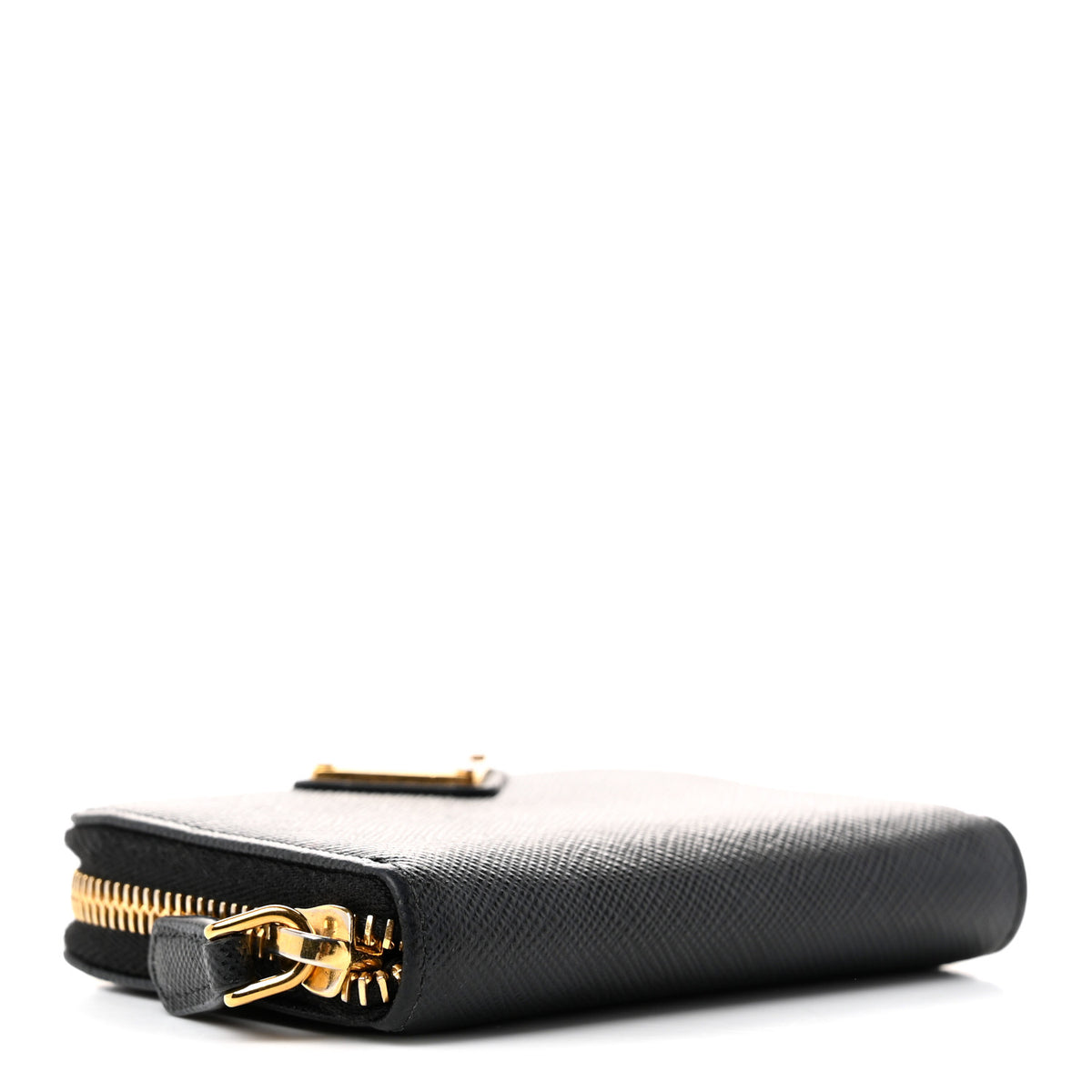 Vitello Move Triangle Logo Zip Coin Purse Black