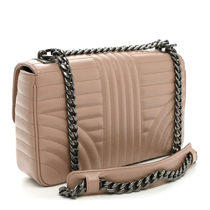 Prada Soft Calfskin Impunture Diagramme Medium Chain Flap Shoulder Bag Cipria 3 of 11