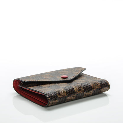 Louis Vuitton Damier Ebene Victorine Wallet Red 4 of 6