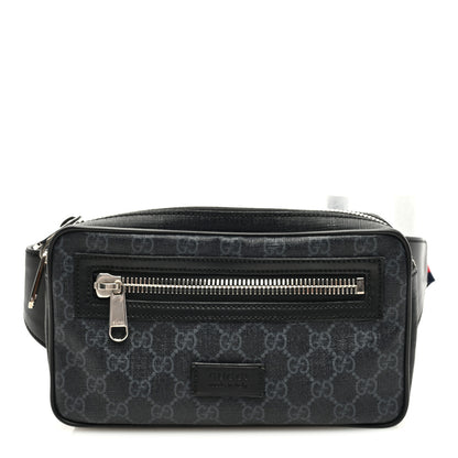 Gucci Soft GG Supreme Monogram Web Belt Bag Black Grey 1 of 10