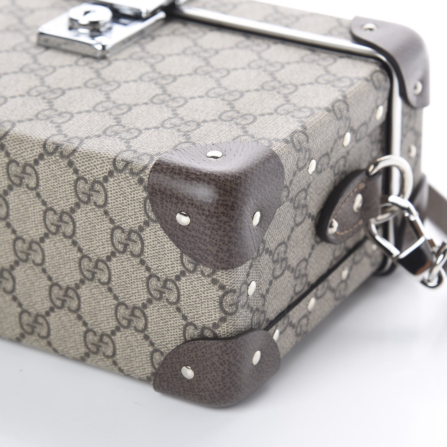 Gucci GG Supreme Monogram Globe-Trotter Beauty Case Brown 583465