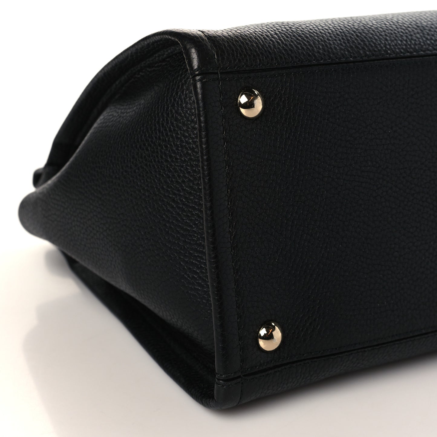 Grained Calfskin Medium Meera Tote Black