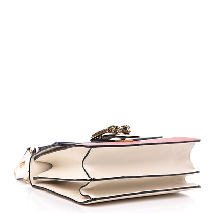 Gucci Calfskin Bamboo Web Medium Dionysus Top Handle Bag White Blue Hibiscus Red 4 of 12