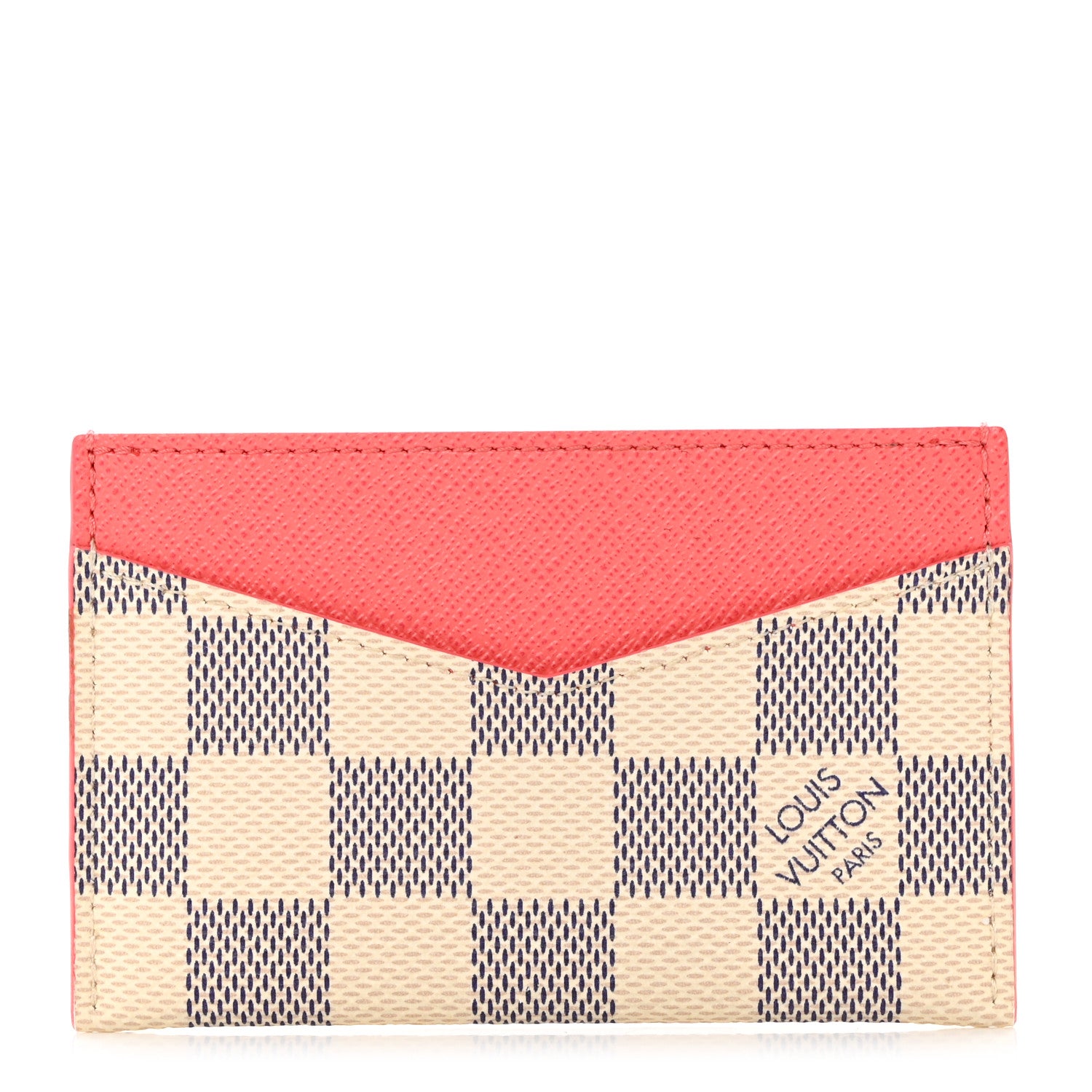 Louis Vuitton Damier Azur Daily Card Holder Rose Papaye 1 of 7