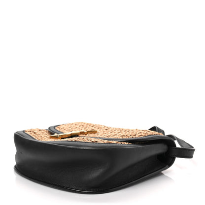 Saint Laurent Woven Raffia Monogram Kaia Satchel Tan 7 of 8