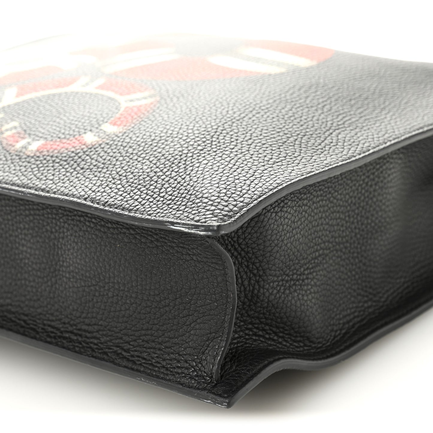 Calfskin Kingsnake Print Vertical Tote Black