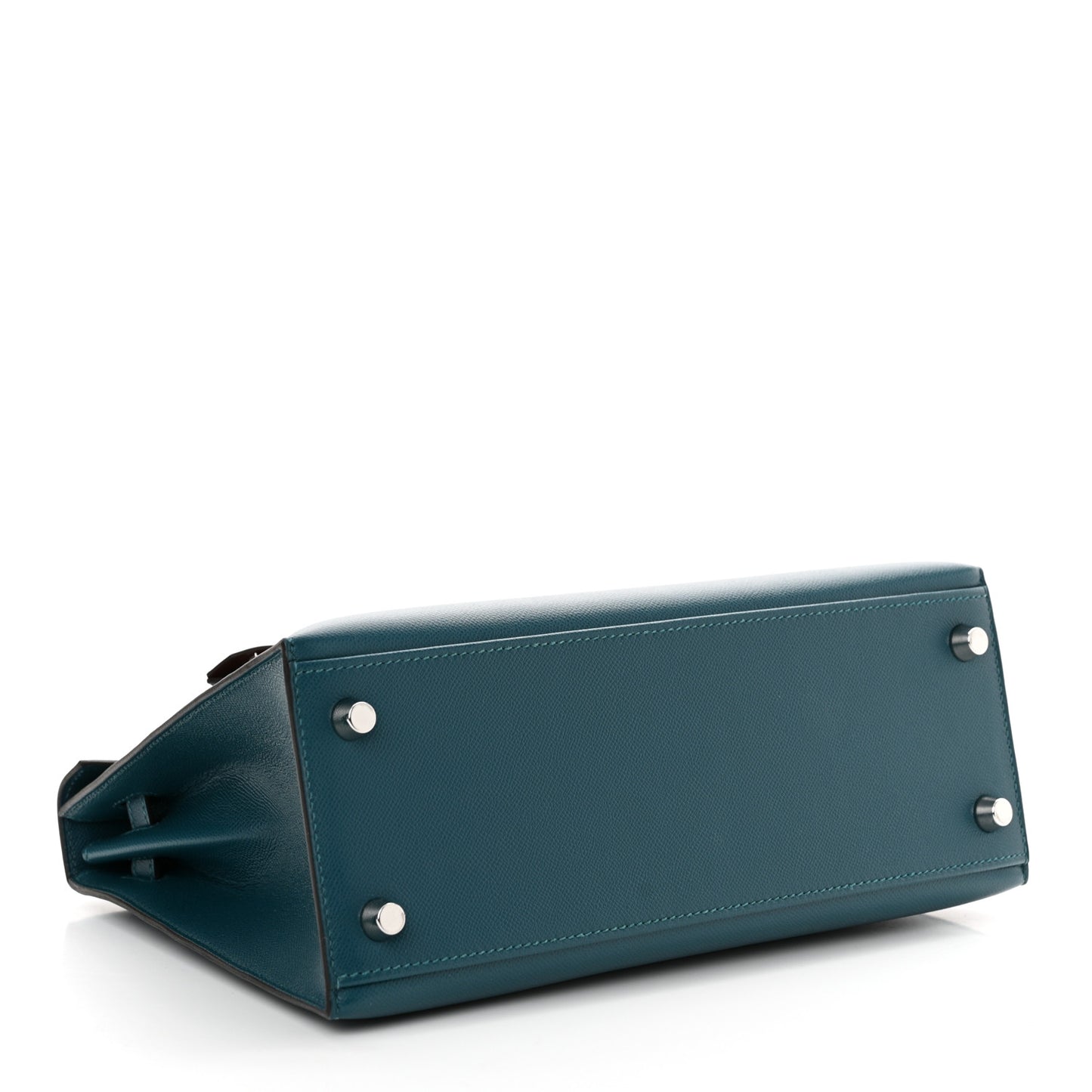Madame Calfskin Verso Kelly Sellier 25 Vert Bosphore Sienne