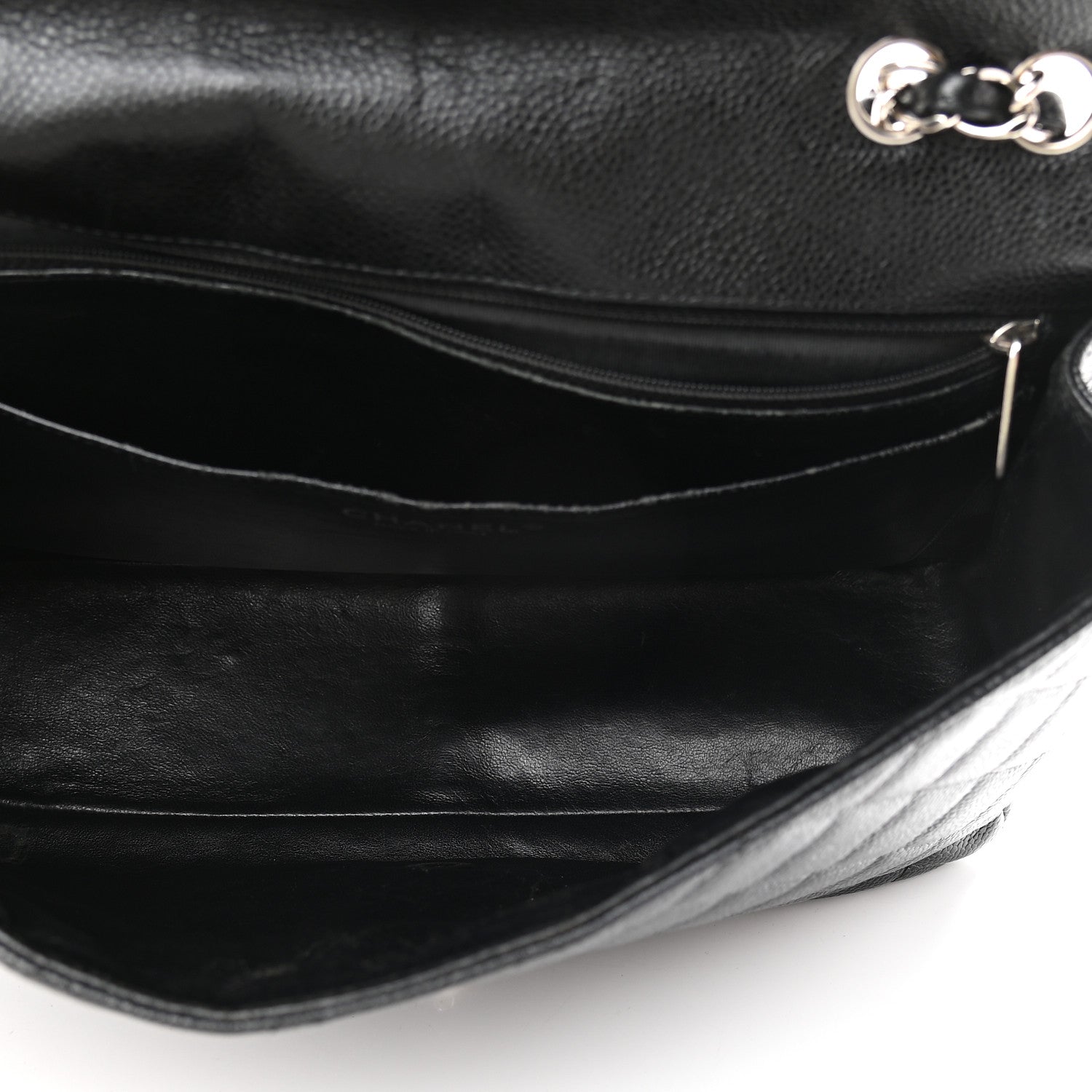Chanel Caviar Quilted Jumbo Single Flap Black 5 of 11