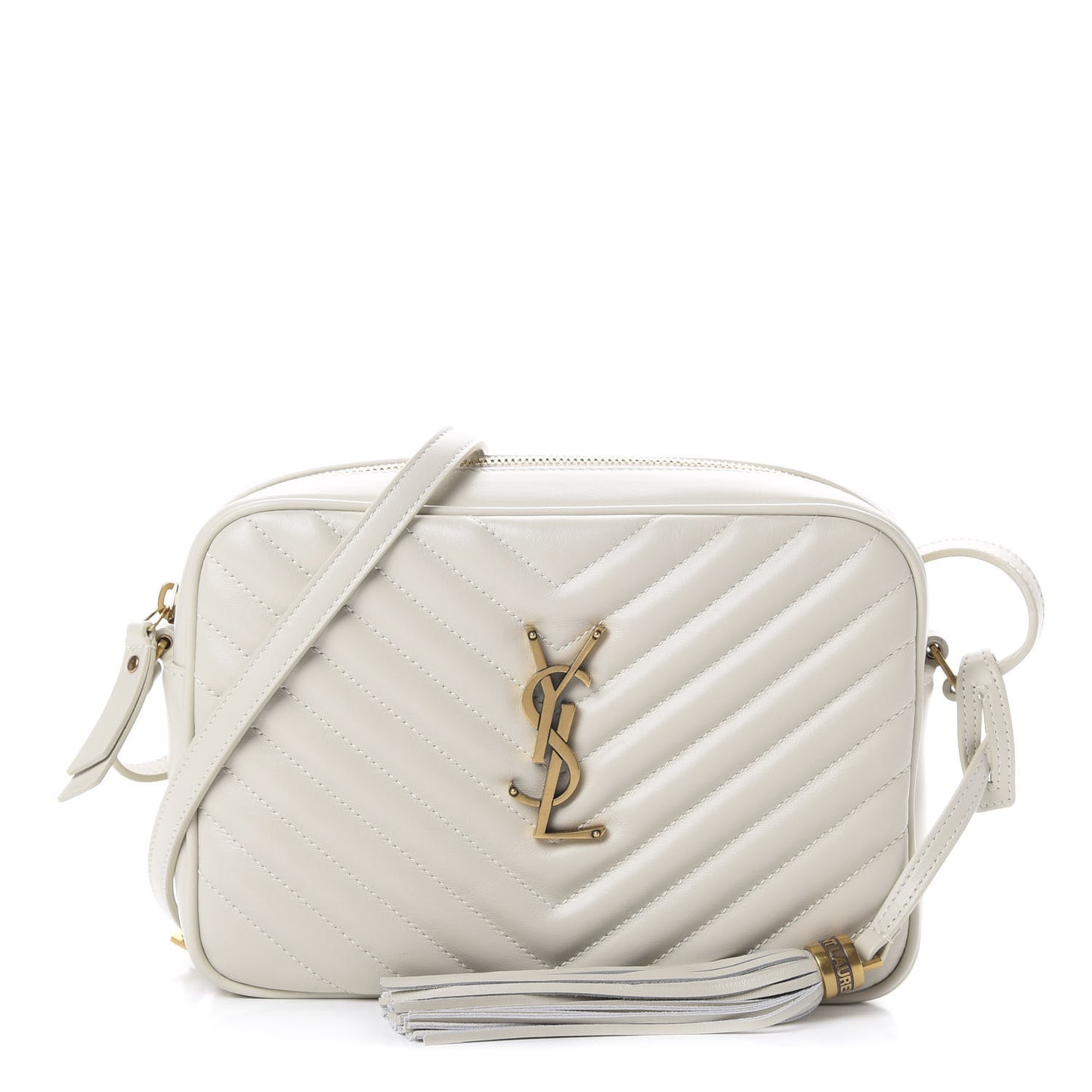 Calfskin Matelasse Monogram Lou Camera Bag Crema Soft