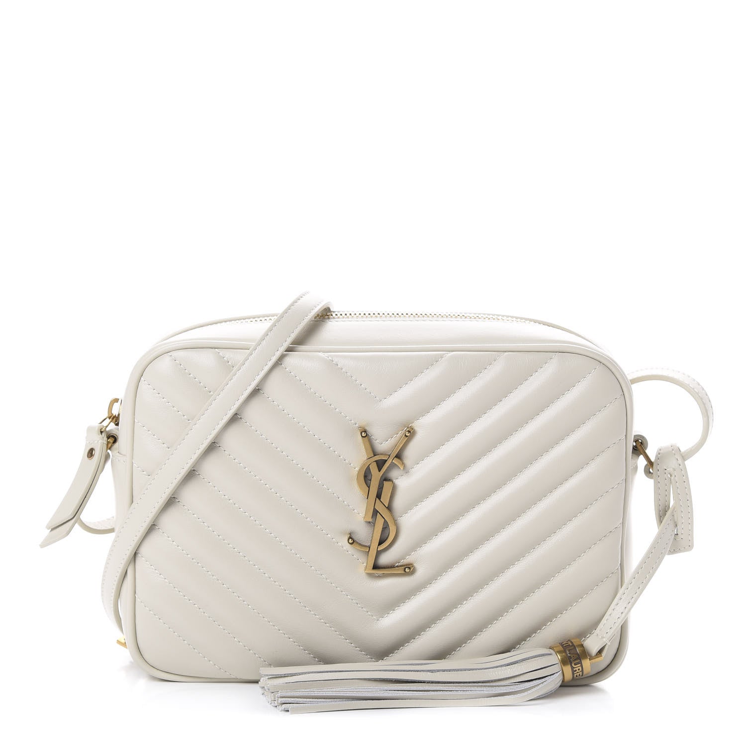 Saint Laurent Calfskin Matelasse Monogram Lou Camera Bag Crema Soft 1 of 10