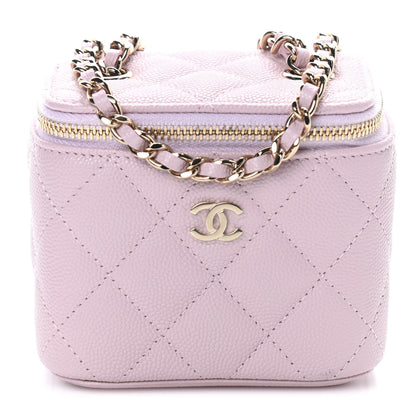 Chanel Caviar Quilted Mini Vanity Case With Chain Light Pink 1 of 8