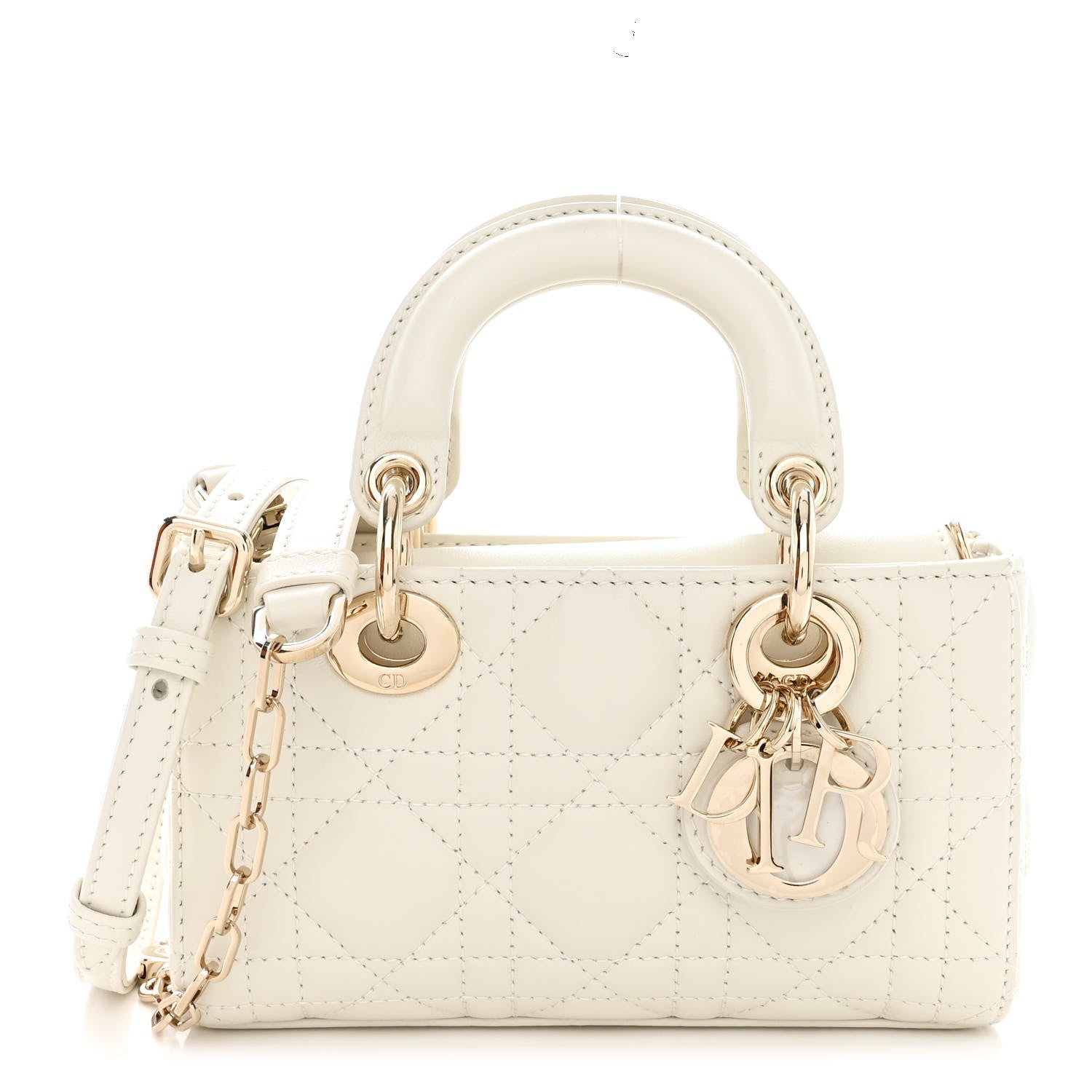 Christian Dior Lambskin Cannage Micro Lady D-Joy Latte 1 of 11