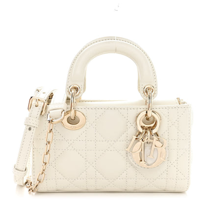 Christian Dior Lambskin Cannage Micro Lady D-Joy Latte 1 of 10