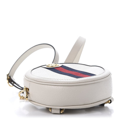 Gucci Textured Calfskin Web Mini Ophidia Round Backpack Mystic White 3 of 10