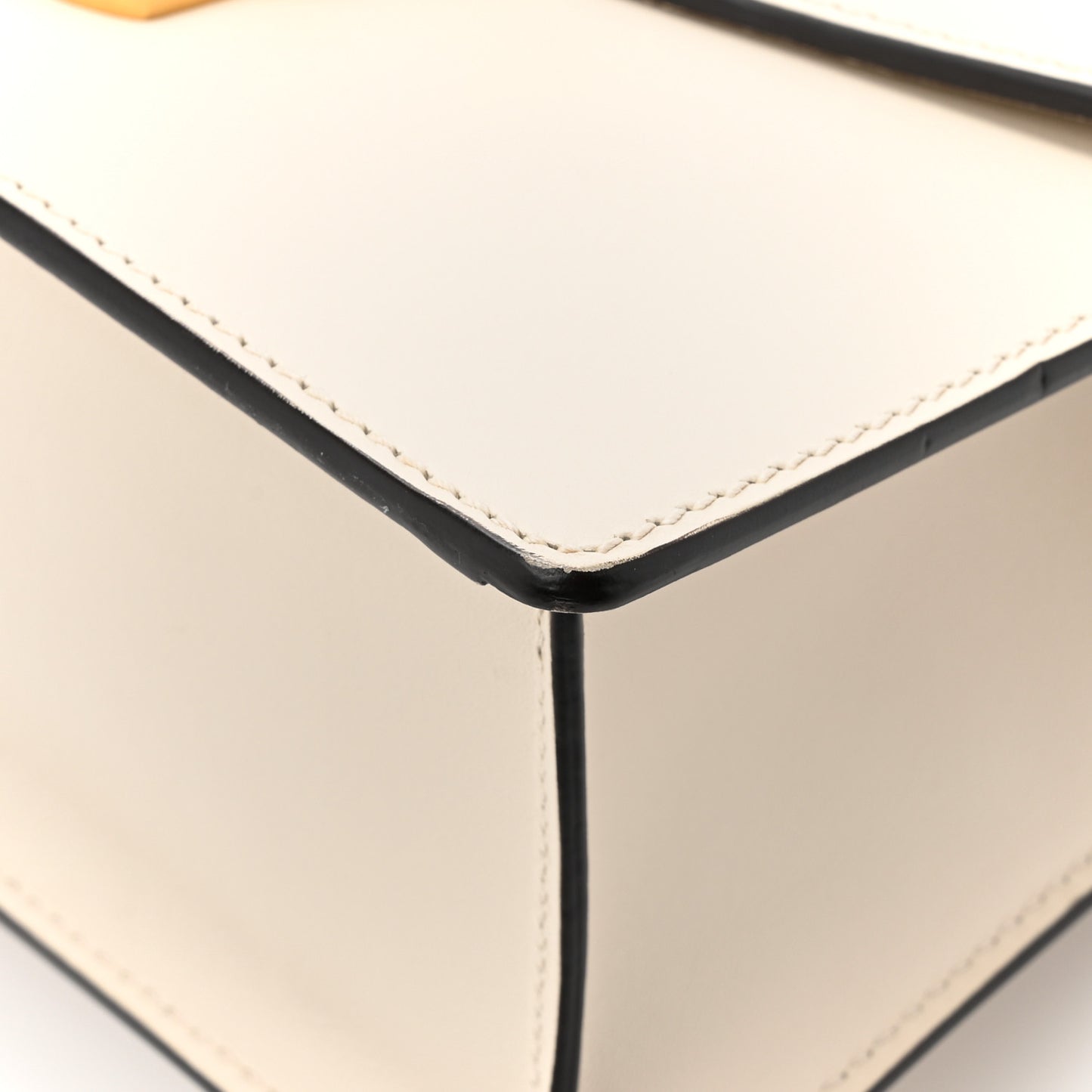 Calfskin Mini Sylvie Top Handle Bag White