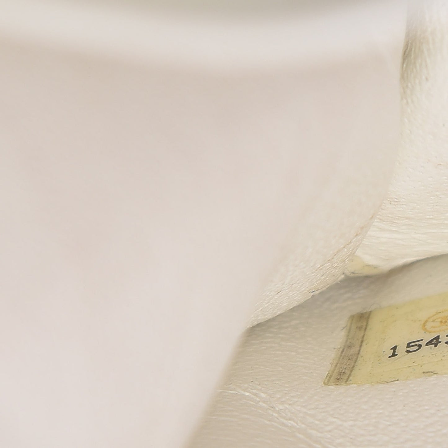 Glazed Calfskin Stitched Mini Square Flap White