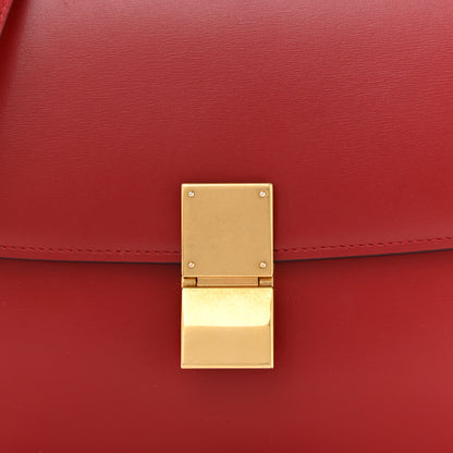 Celine Box Calfskin Medium Classic Box Flap Bag Red 8 of 13