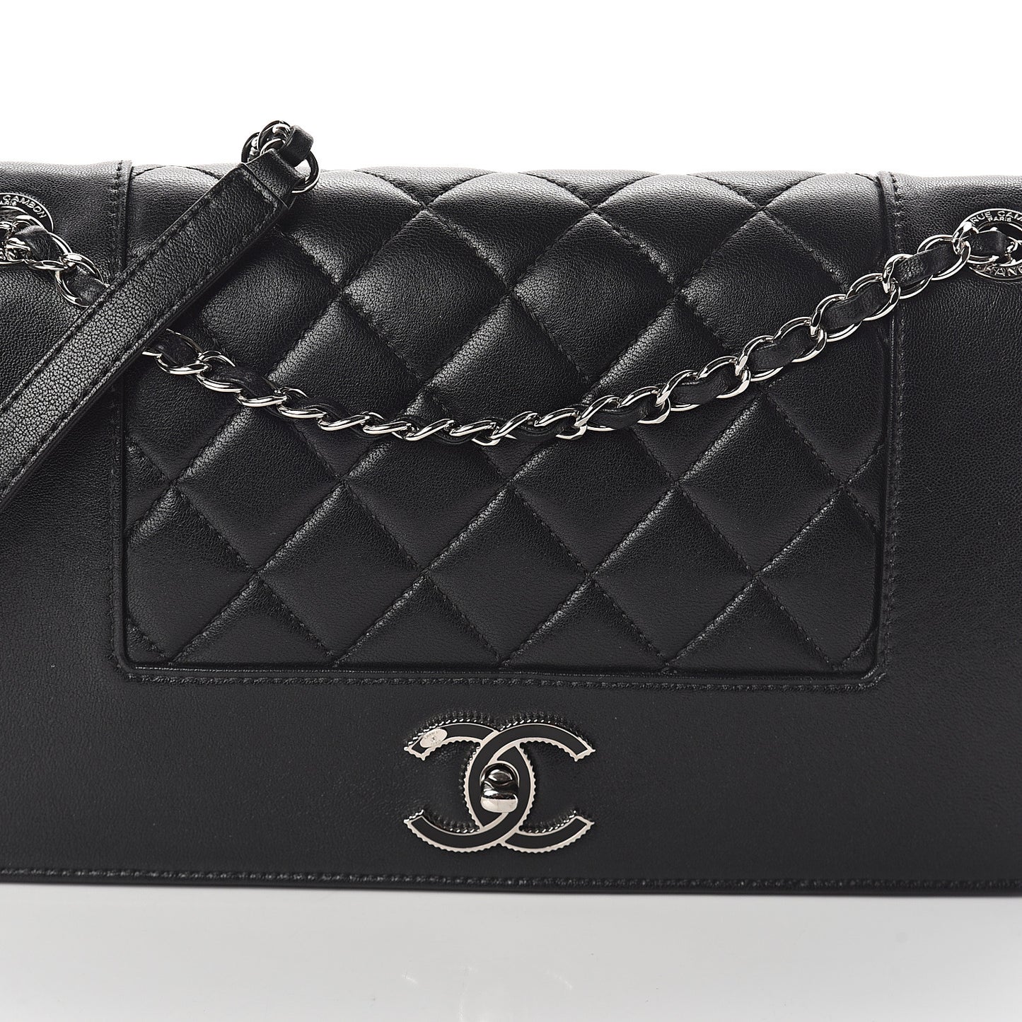 Sheepskin Quilted Vintage Mademoiselle Flap Black