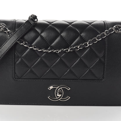 Chanel Sheepskin Quilted Vintage Mademoiselle Flap Black 7 of 9