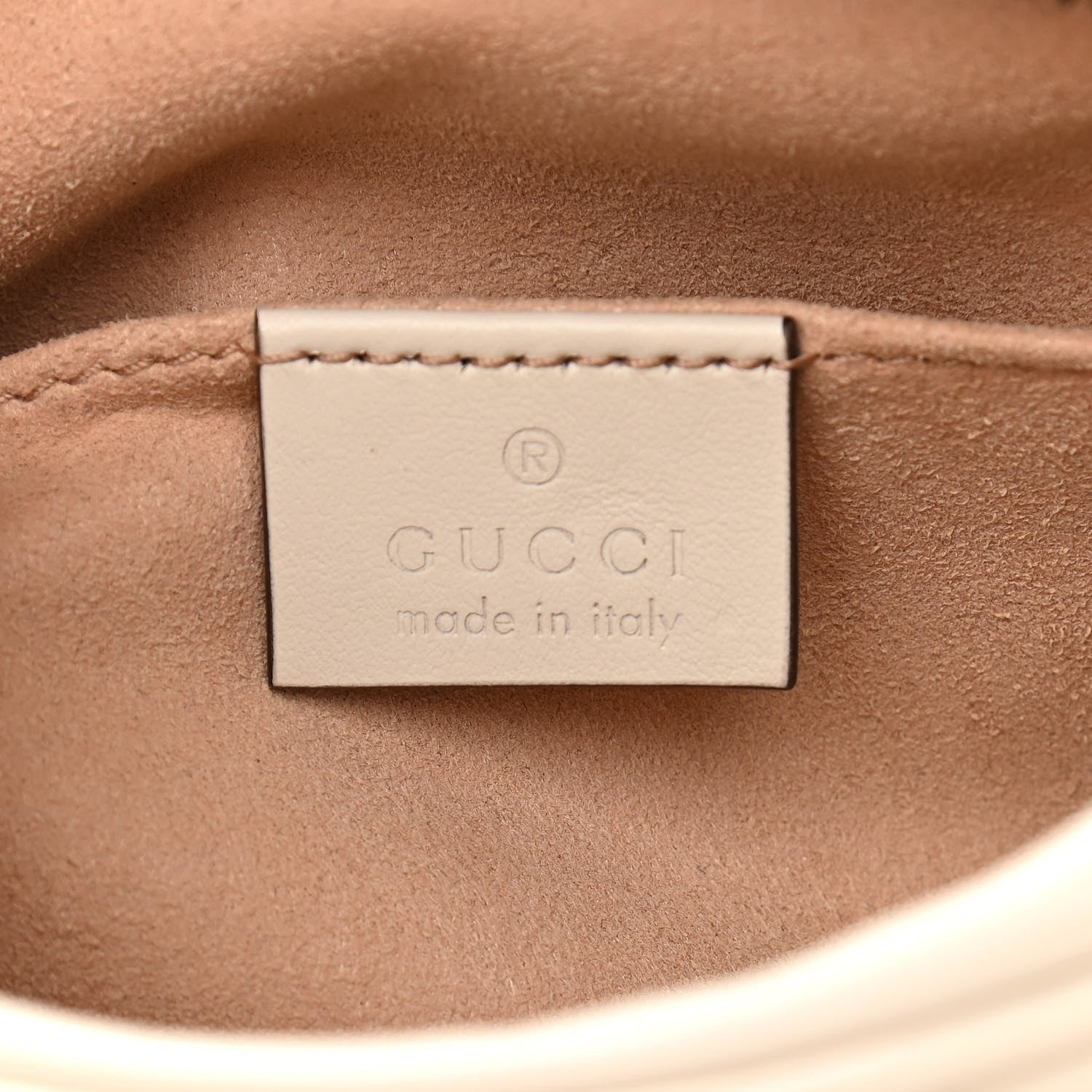 Gucci Calfskin Matelasse Mini GG Marmont Chain Shoulder Bag White 6 of 11