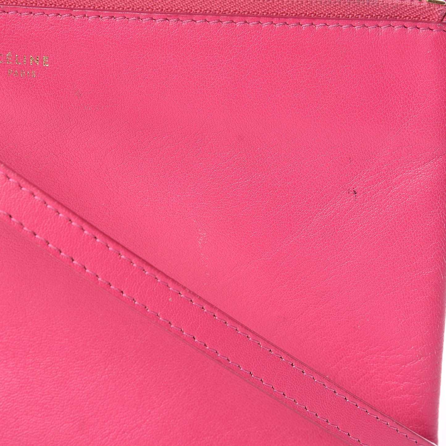 Lambskin Small Trio Crossbody Bag Fluo Fuchsia