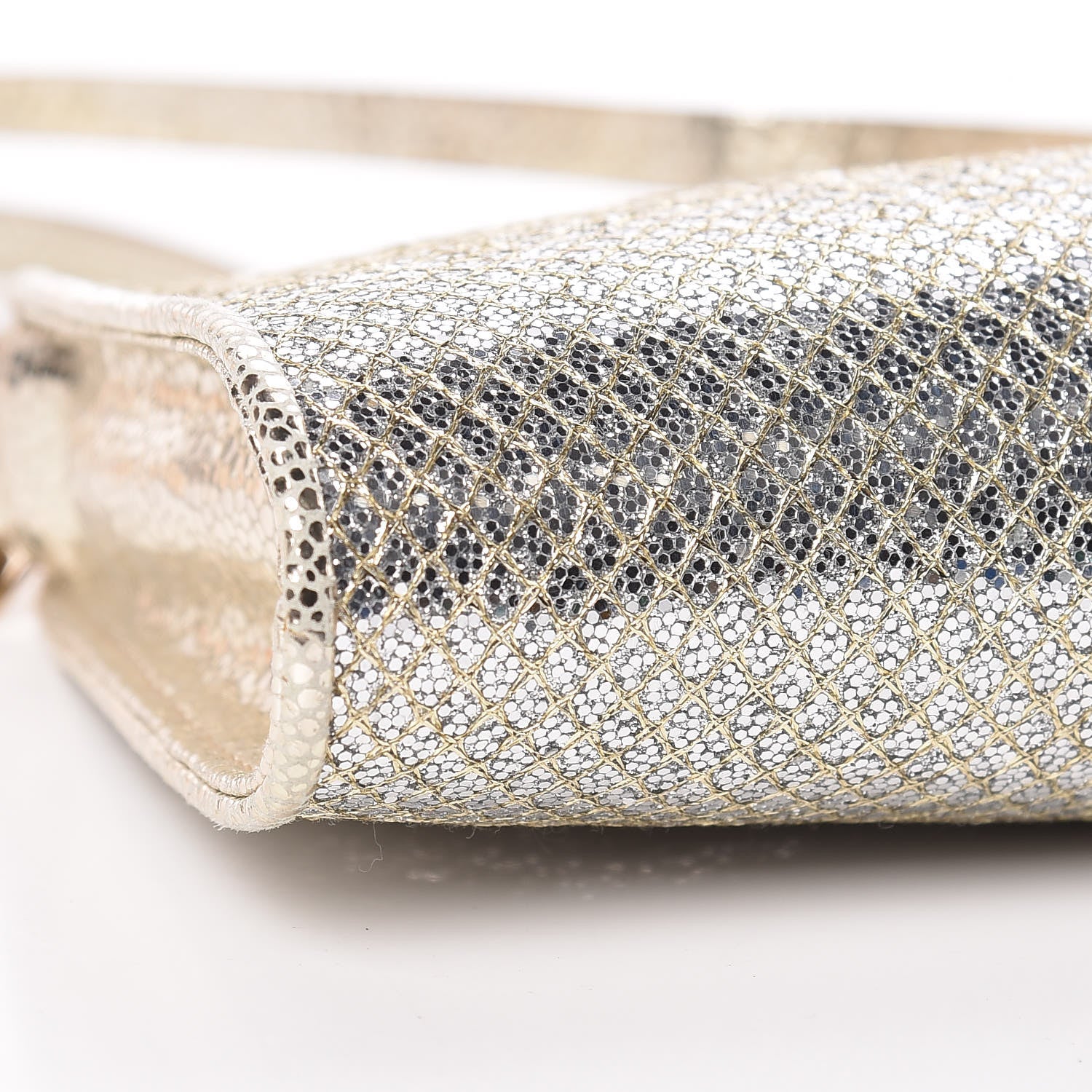 Jimmy Choo Glitter Fabric Shoulder Bag Champagne 8 of 10