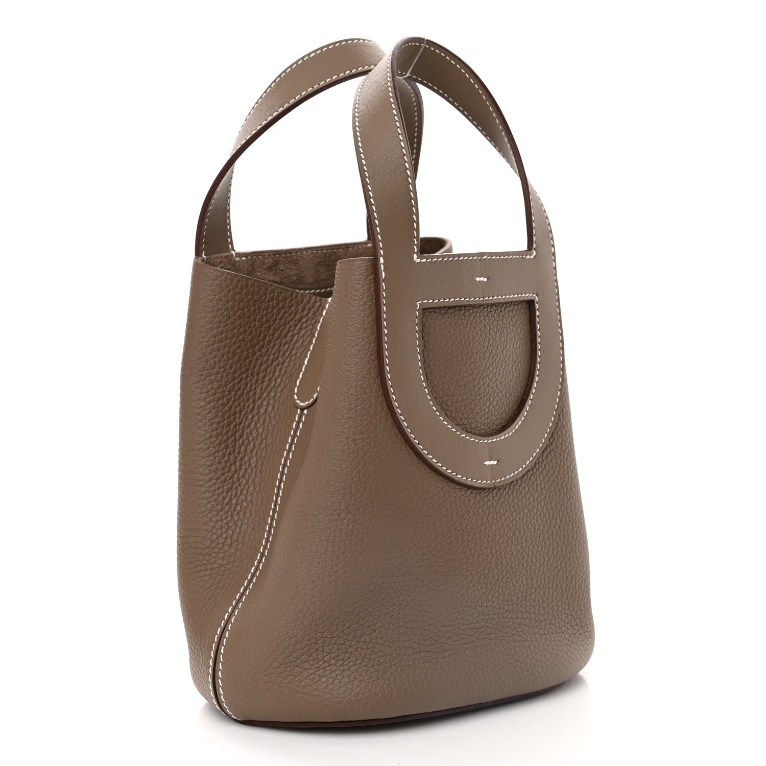 Hermes Taurillon Clemence Swift In-The-Loop 18 Bag Etoupe 3 of 11