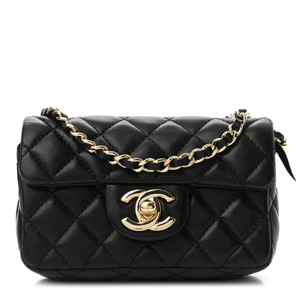 Chanel Lambskin Quilted Extra Mini Flap Black 1 of 10