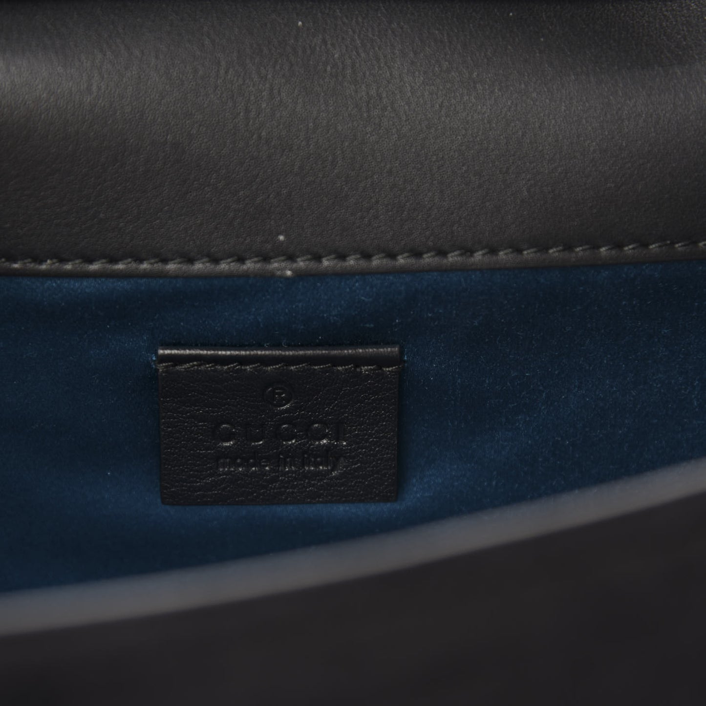 Velvet Crystal Square G Shoulder Bag Black