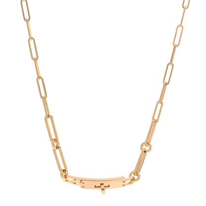 Hermes 18K Yellow Gold Kelly Chaine Choker Necklace 1 of 5