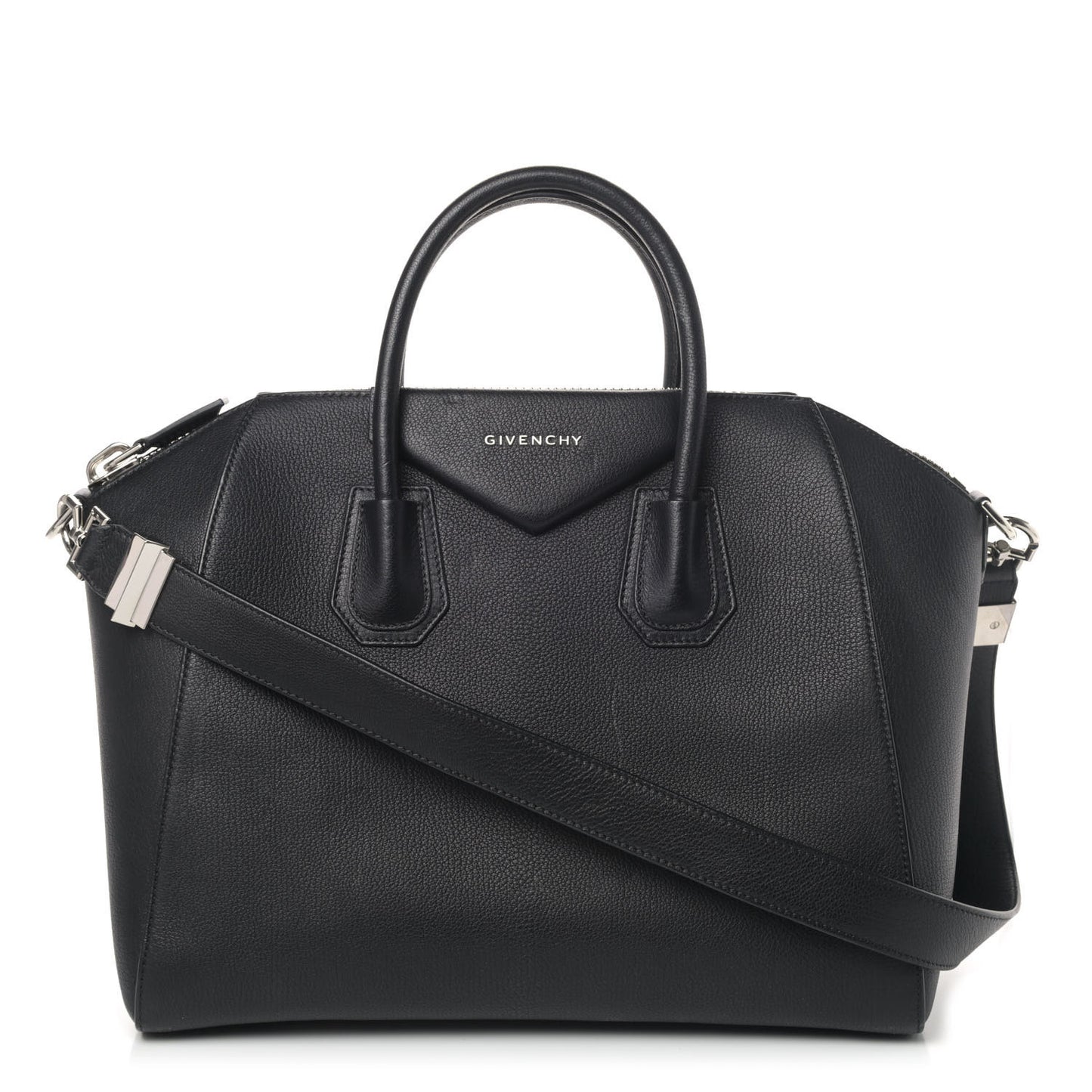 Sugar Goatskin Medium Antigona Black