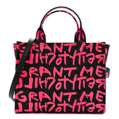 Marc Jacobs X STEPHEN SPROUSE Grained Calfskin Medium The Tote Bag Pink 1 of 11