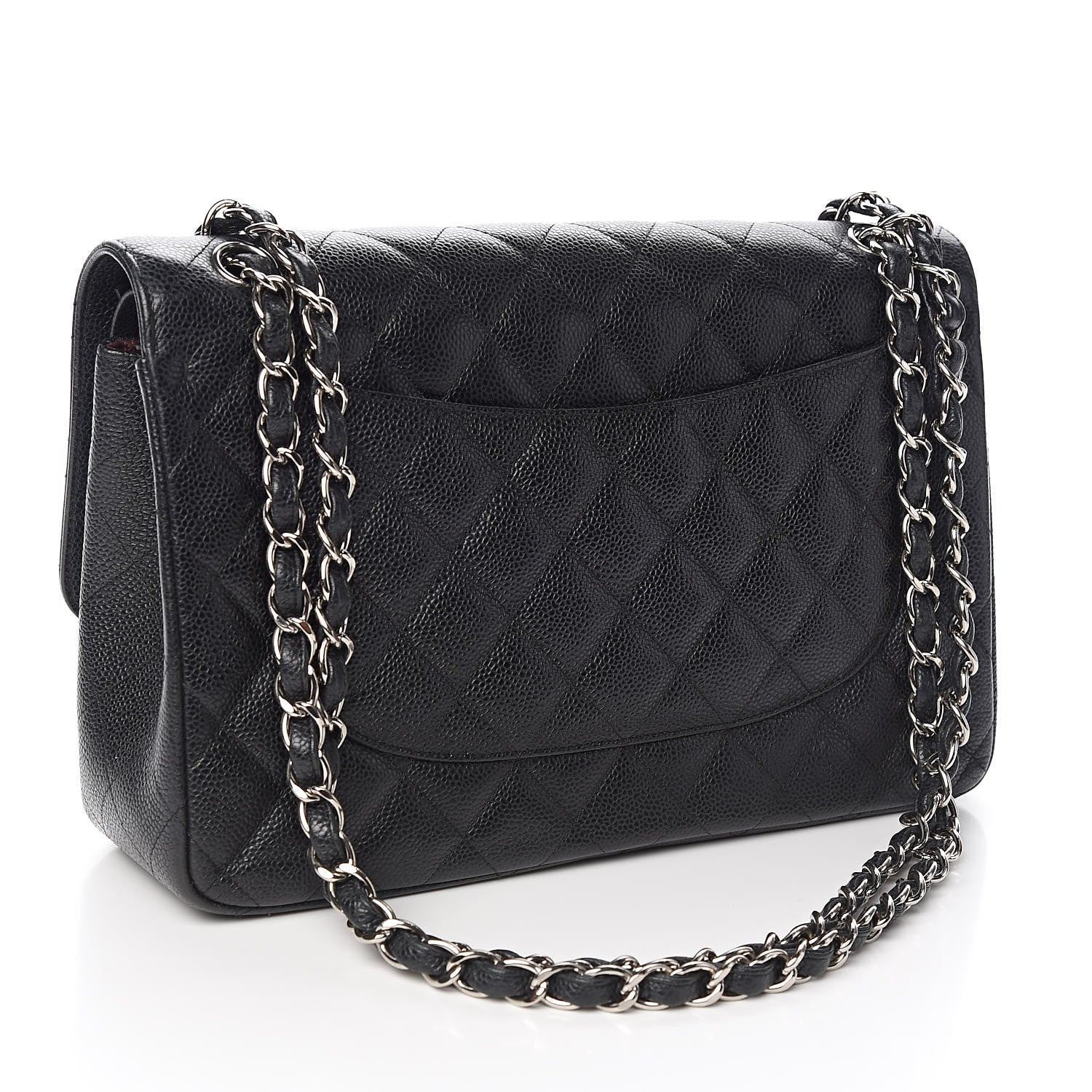 Chanel Caviar Quilted Jumbo Double Flap Black 3 of 12