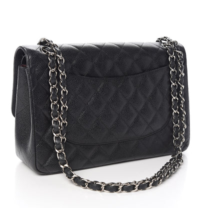Chanel Caviar Quilted Jumbo Double Flap Black 3 of 12
