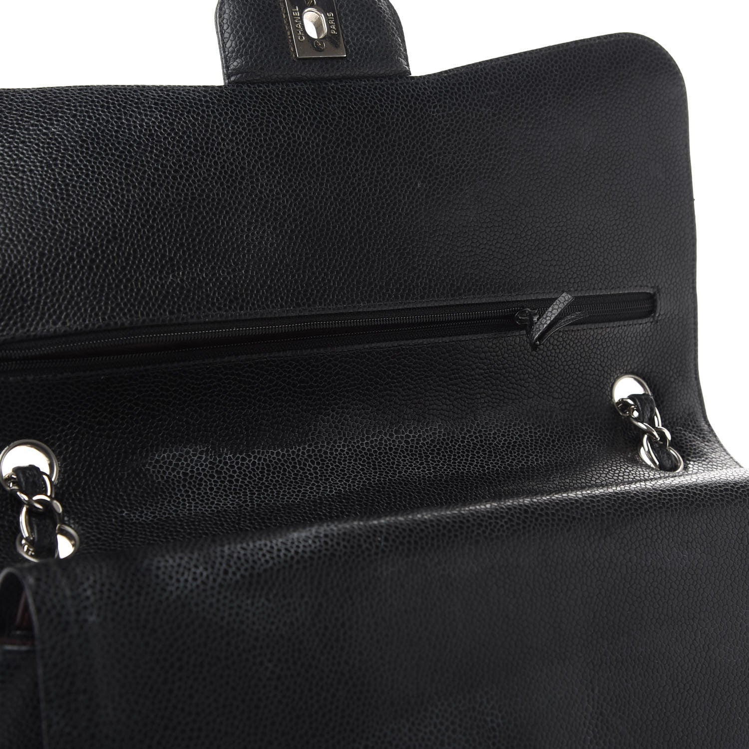 Chanel Caviar Quilted Jumbo Double Flap Black 12 of 12