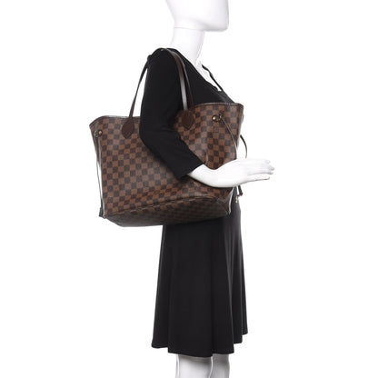 Louis Vuitton Damier Ebene Neo Neverfull MM Rose Ballerine 2 of 14