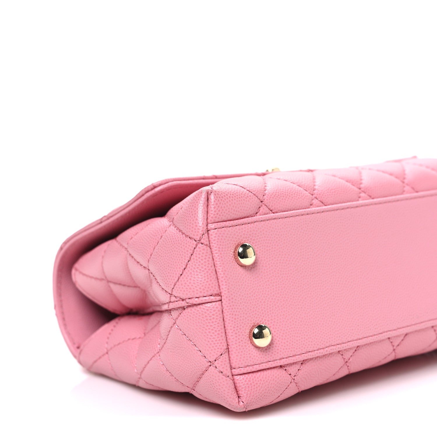 Chanel Caviar Quilted Mini Coco Chain Handle Flap Pink 9 of 11