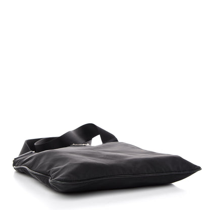 Prada Nylon Flat Messenger Bag Black 4 of 9