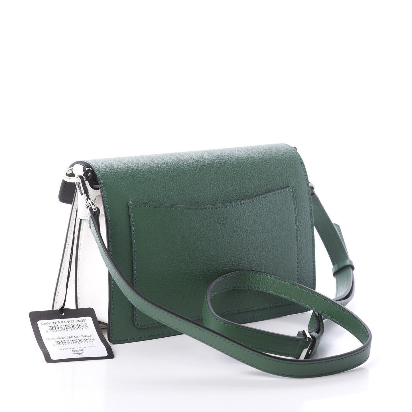 Calfskin Visetos Small Patricia Crossbody Bag Eden Black