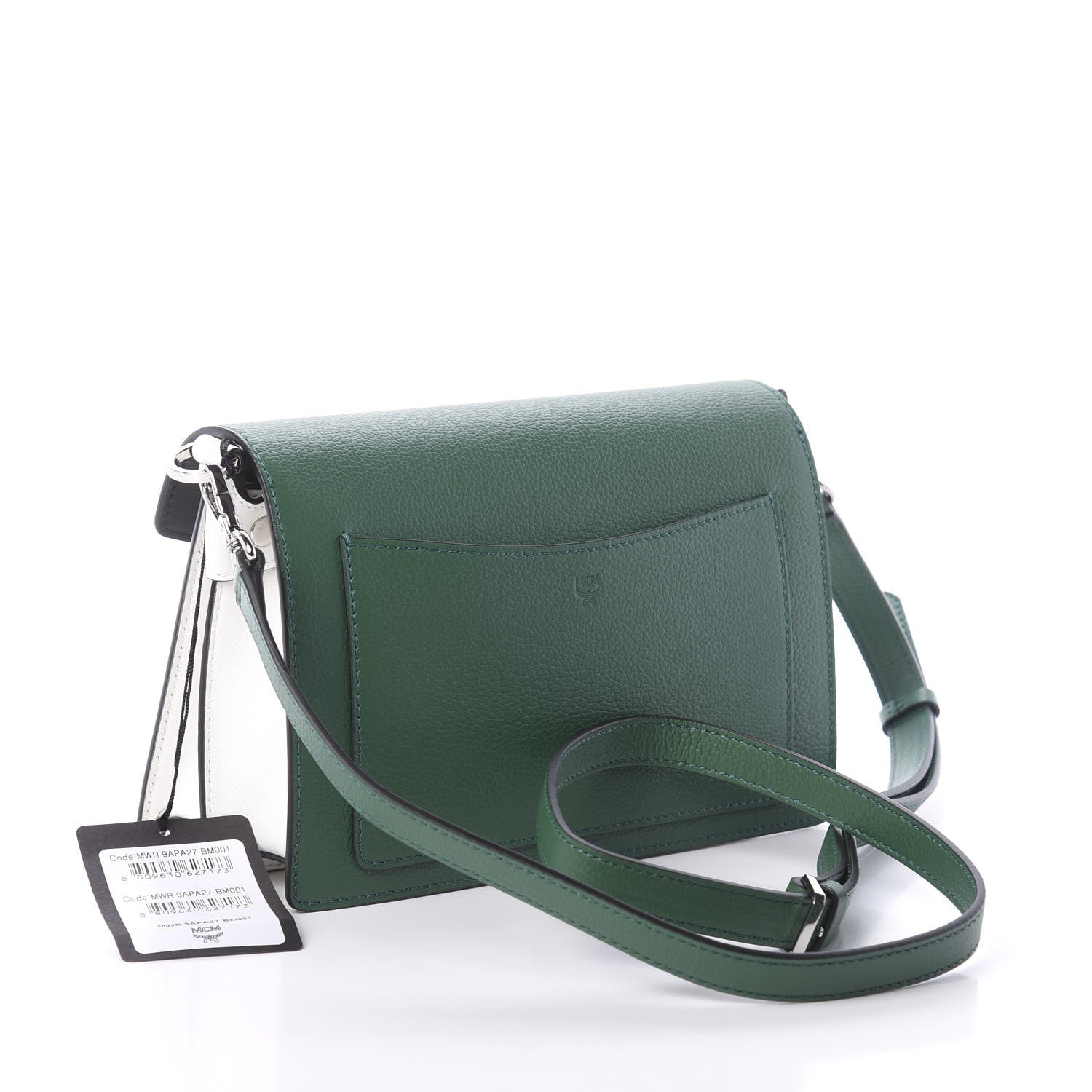MCM Calfskin Visetos Small Patricia Crossbody Bag Eden Black 3 of 9
