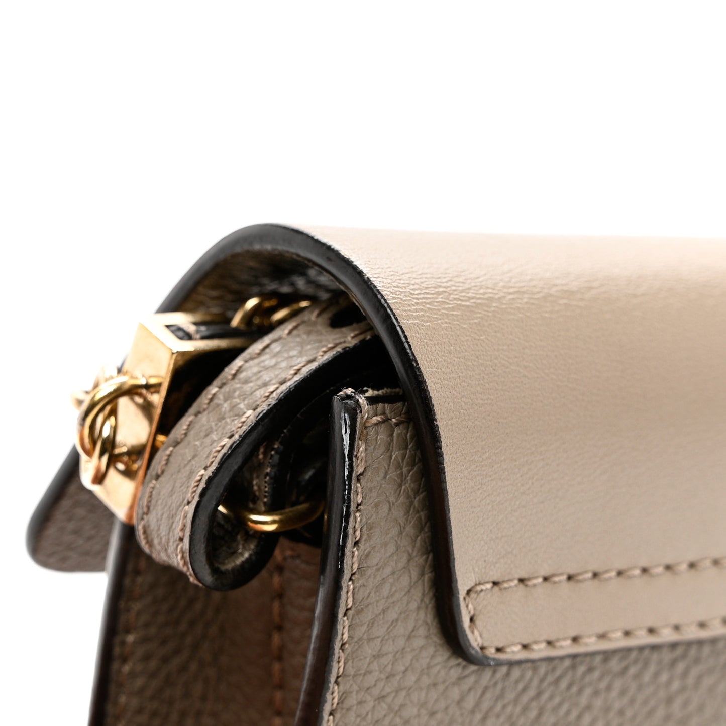 Calfskin Mini Faye Shoulder Bag Motty Grey