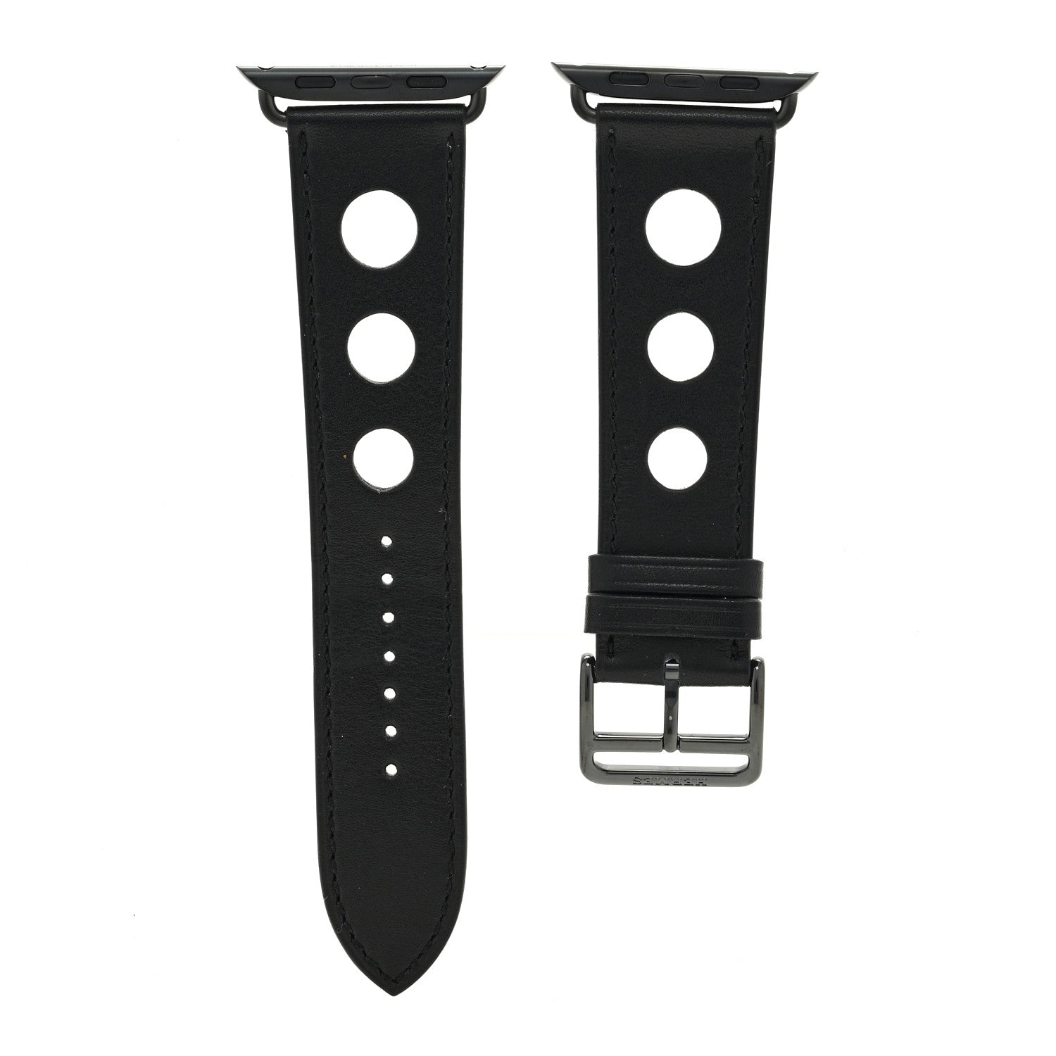 Hermes Gala Calfskin 44mm Rallye Apple Watch Single Tour Band Black 1 of 5