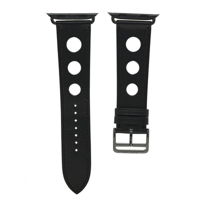 Hermes Gala Calfskin 44mm Rallye Apple Watch Single Tour Band Black 1 of 5
