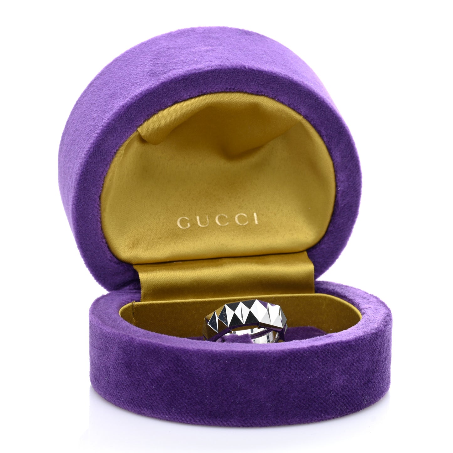 18K White Gold 9mm Link To Love Stud Ring 62 10