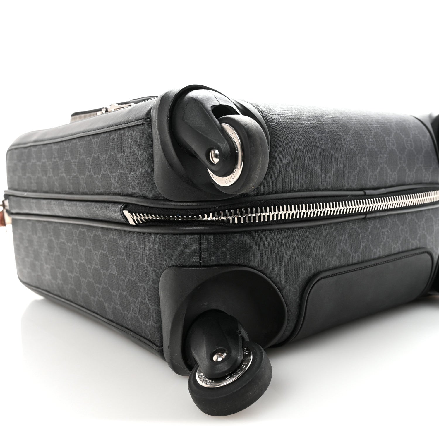 Gucci GG Supreme Monogram Gran Turismo Suitcase Black Grey 8 of 9