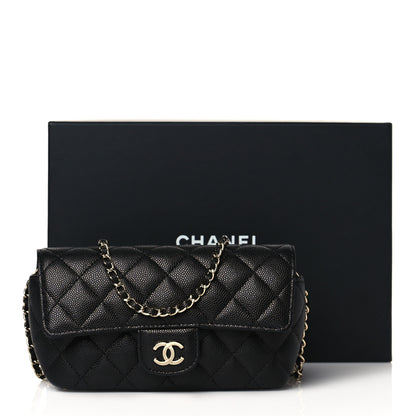 Chanel Caviar Quilted Glasses Case With Chain Black 12 of 12