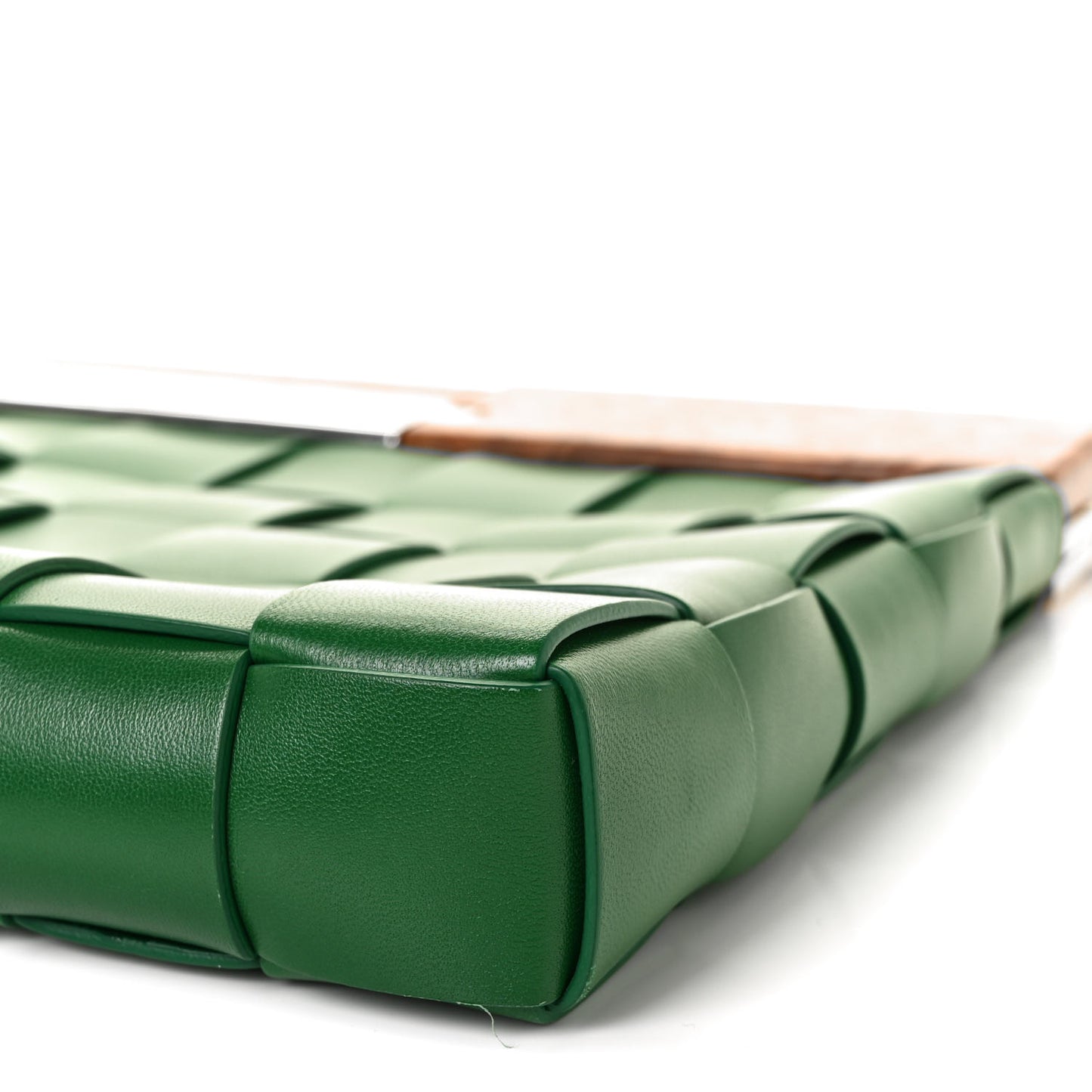 Nappa Intrecciato The Snap Clutch Racing Green