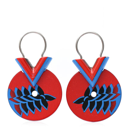 Louis Vuitton Enamel Palladium Essential V Gong BB Earrings 1 of 5